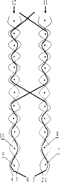 Method for weaving hollow permeable double-layer cloth