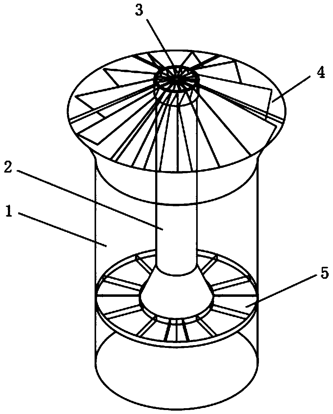 Flue gas cyclone distributor for rotary spray desulfurization