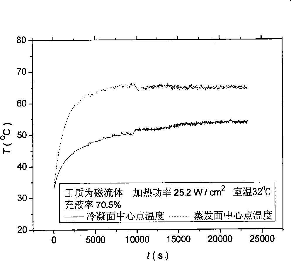 Magnetofluid flat plate hot pipe soaking device