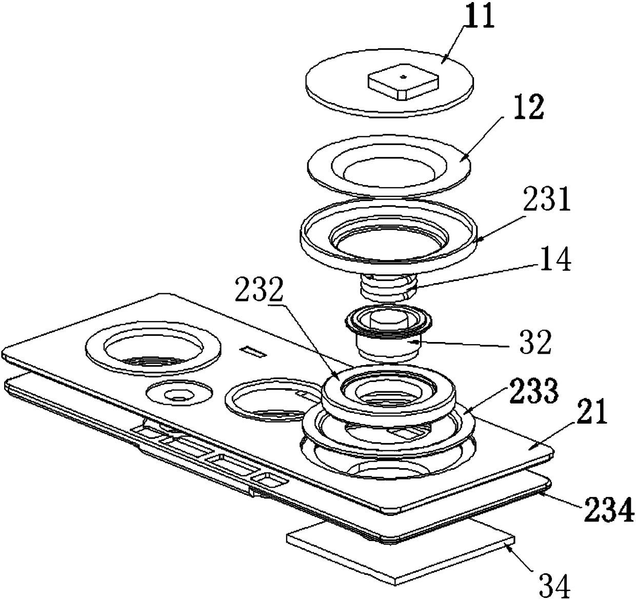 Battery electrode assembly, cover plate assembly and battery