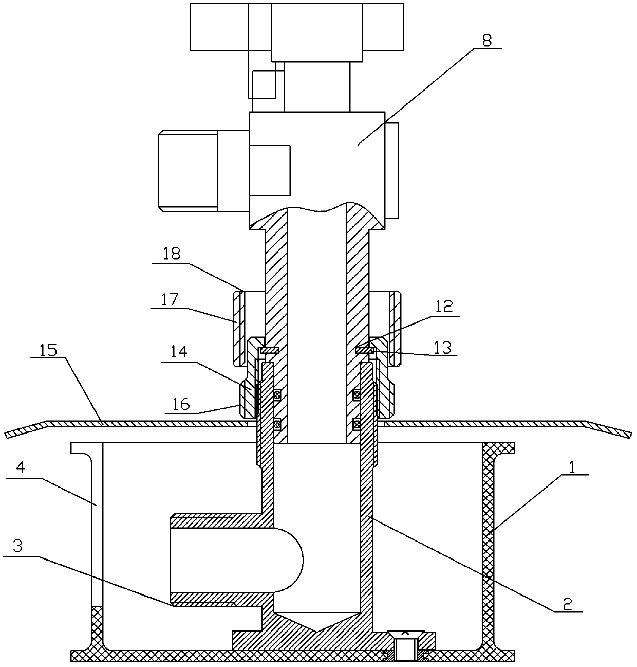 Wall-penetrating device for stainless steel corrugated hose for gas delivery