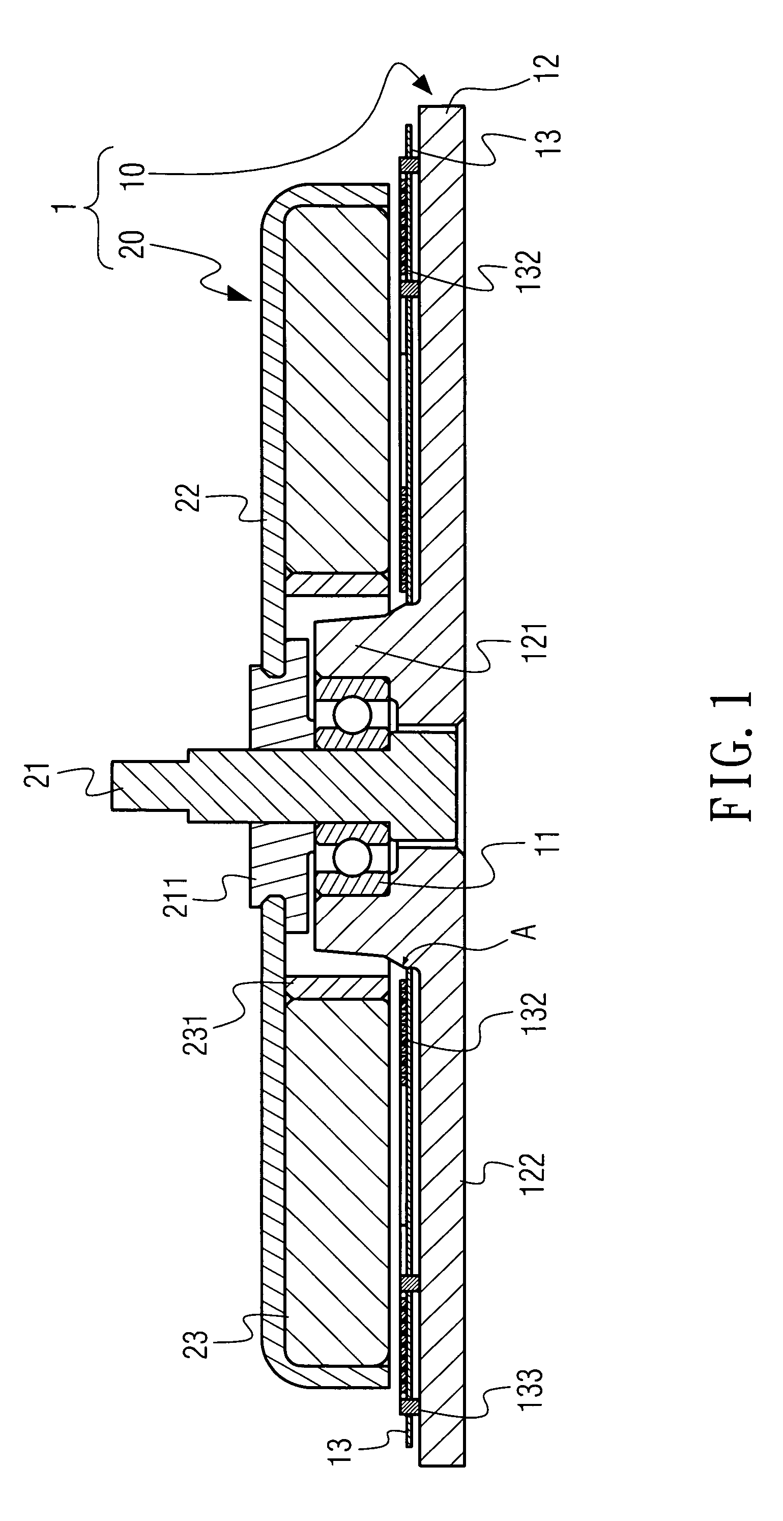 Ultra-thin motor structure