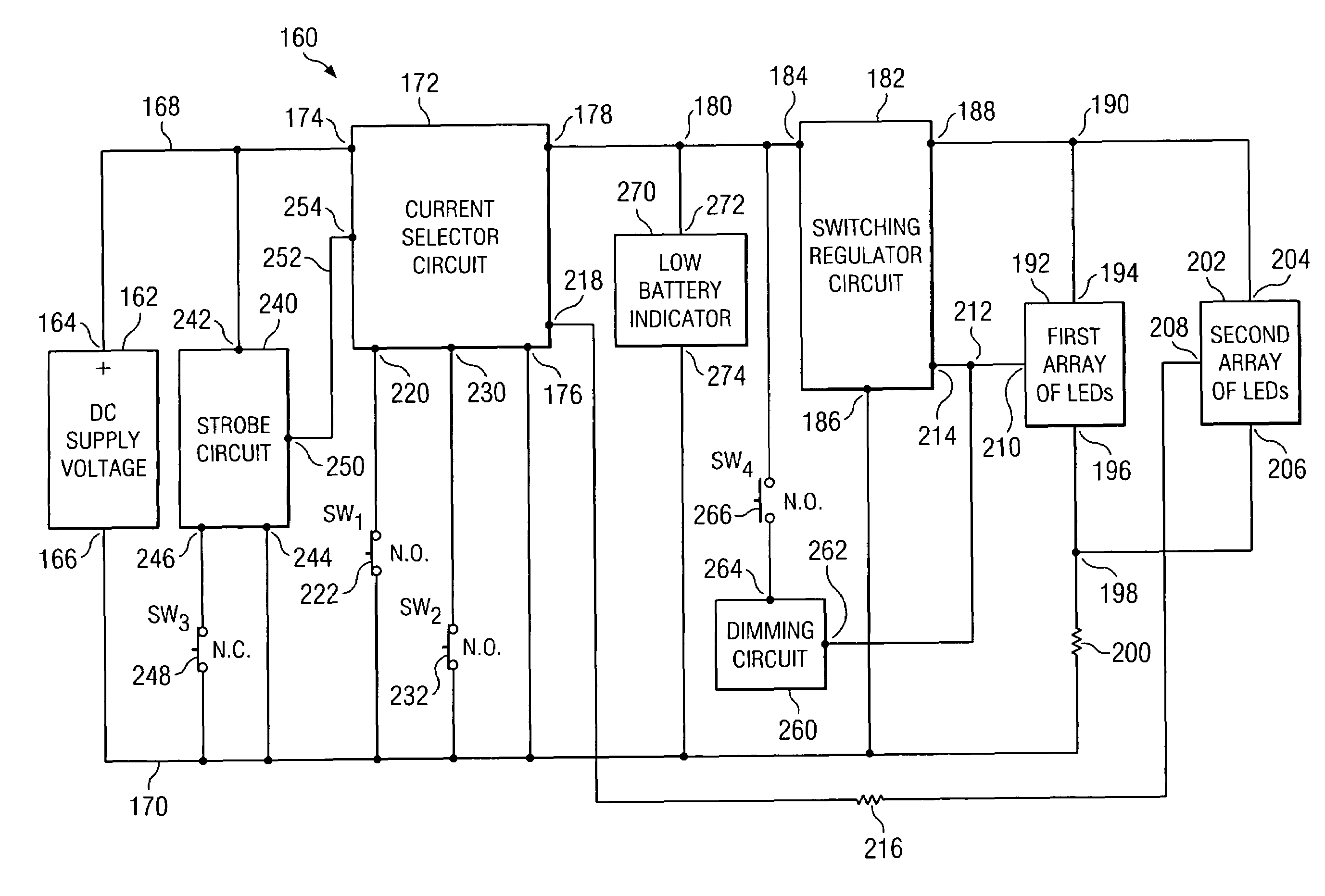 Circuit for illuminating multiple light emitting devices