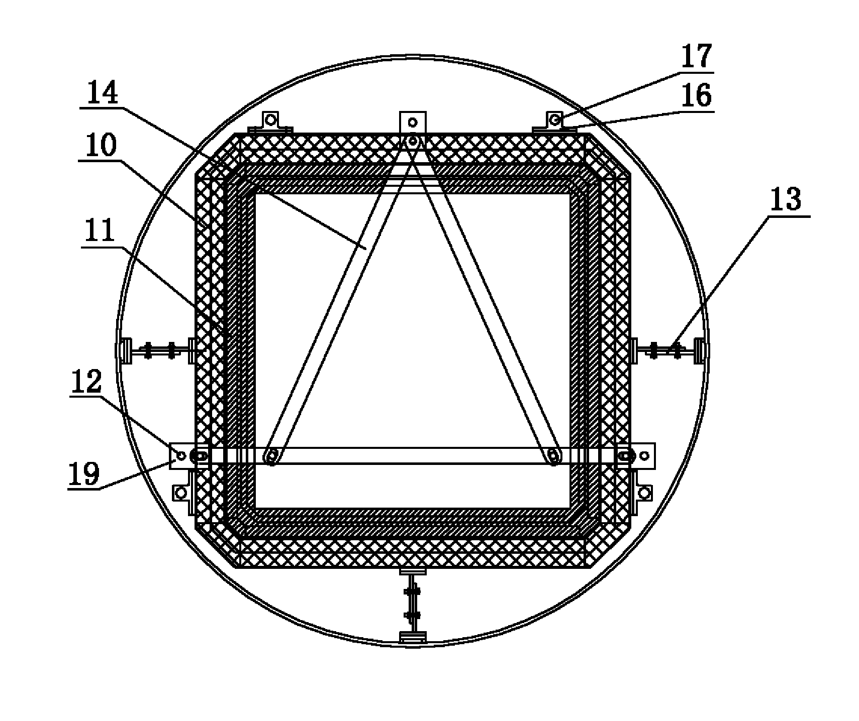 Three-stage thermal field of polysilicon ingot furnace