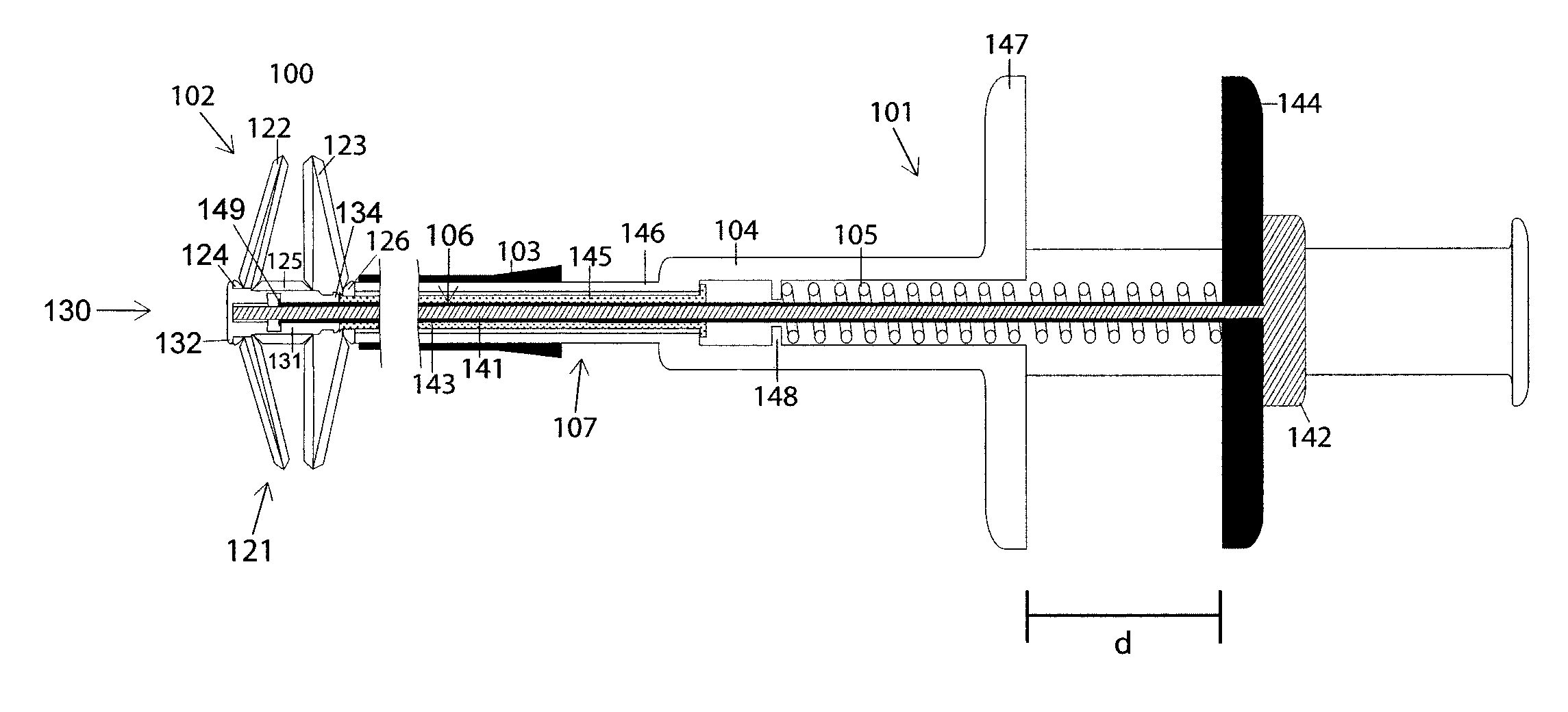 Closure device and insertion assembly