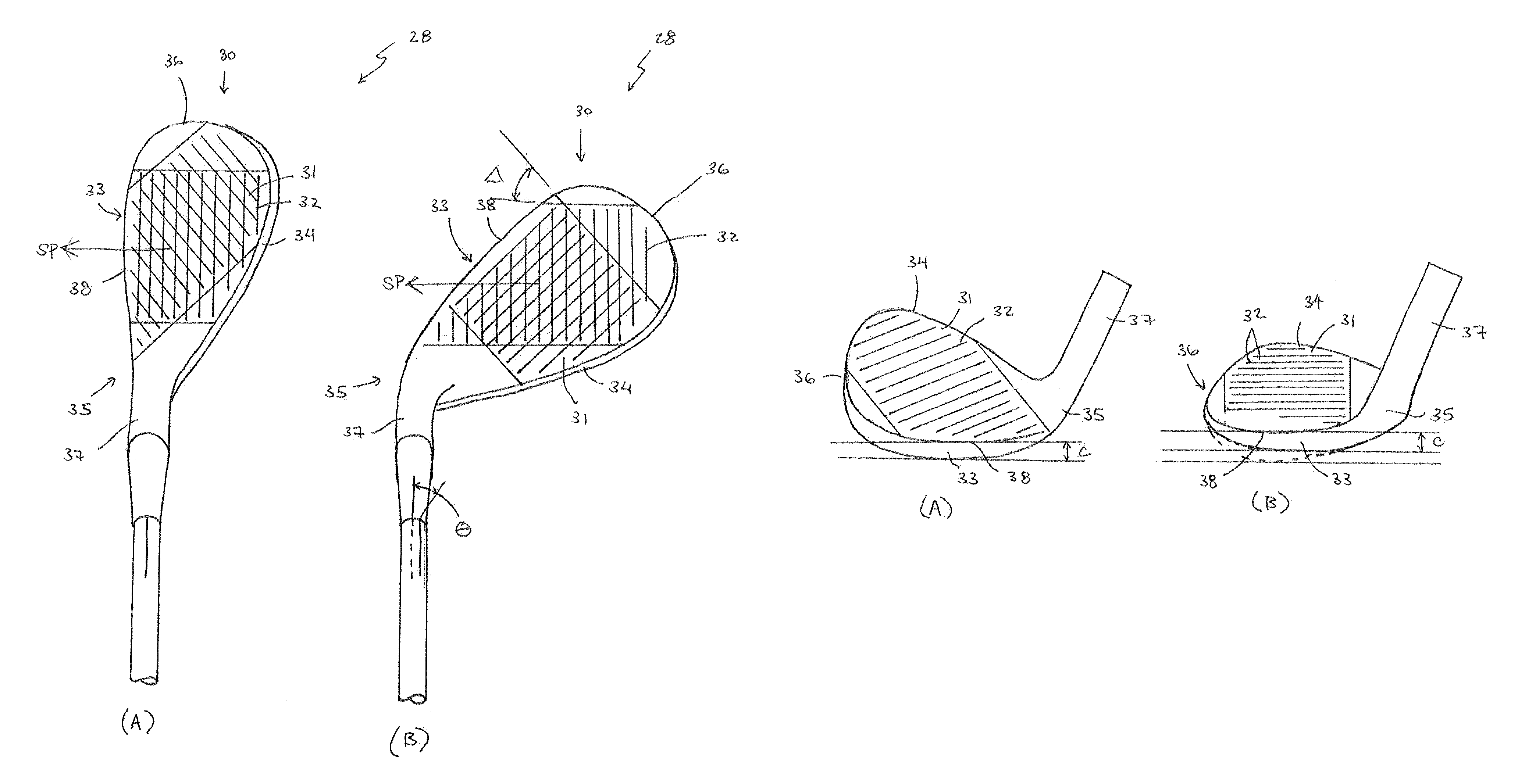 Golf club head having a grooved face