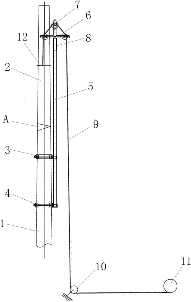 Lifting auxiliary device and lifting operation method of part to be operated