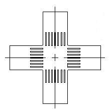 Three-dimensional cross-shaped biaxial tension test piece