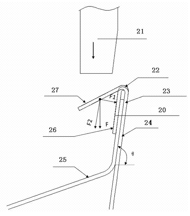 Edge covering mold structure with rotating press fit wedge