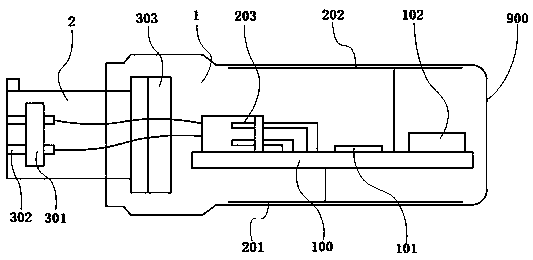 Connector awakened by double touch sensors