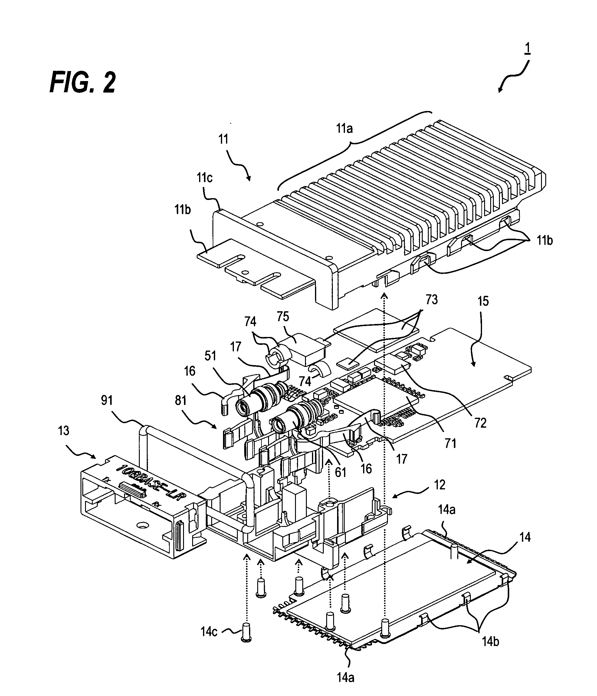 Pluggable optical transceiver with highly shielded structure