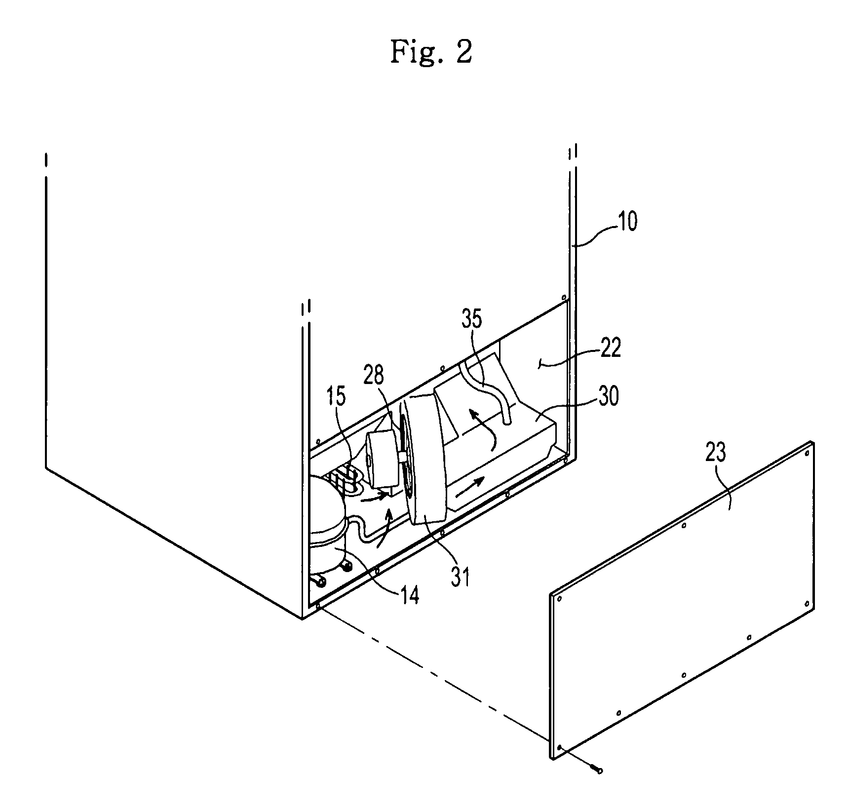 Refrigerator with air guide duct