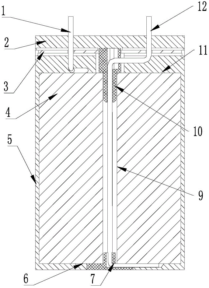 A four-layer stacked winding type self-healing capacitor element