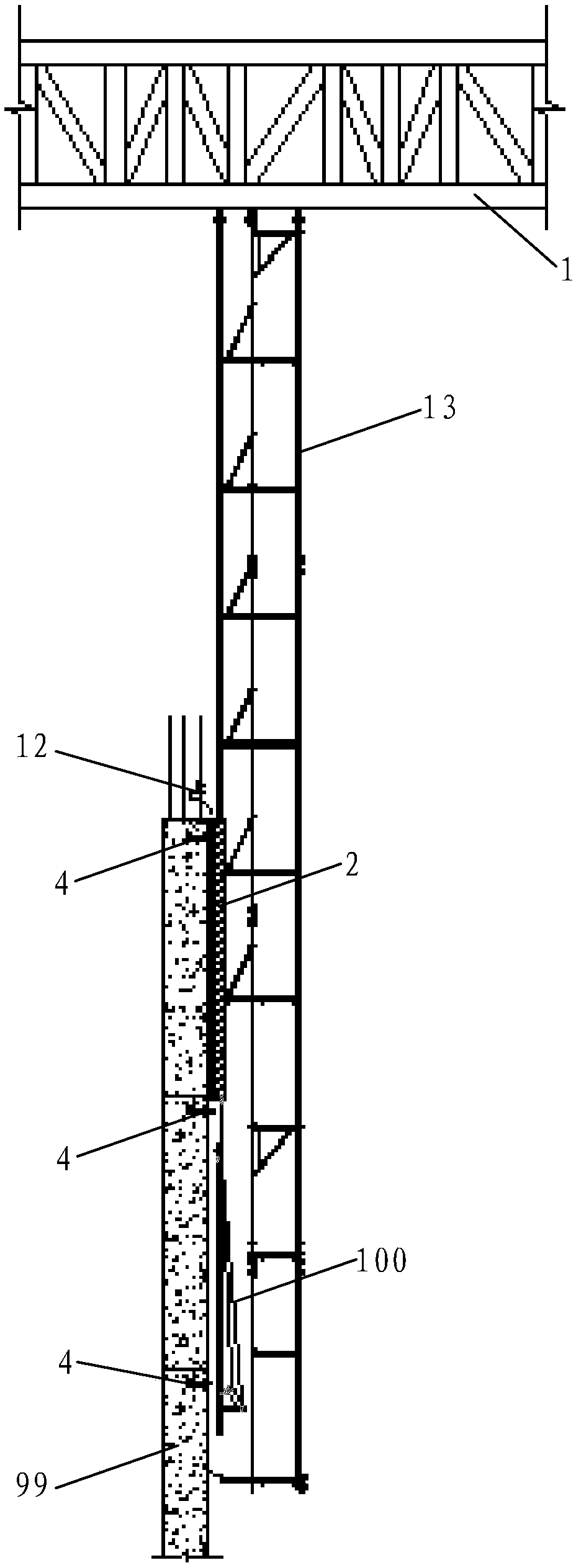 Climbing thermal insulation system and construction method for walls under the jacking platform of high-rise buildings