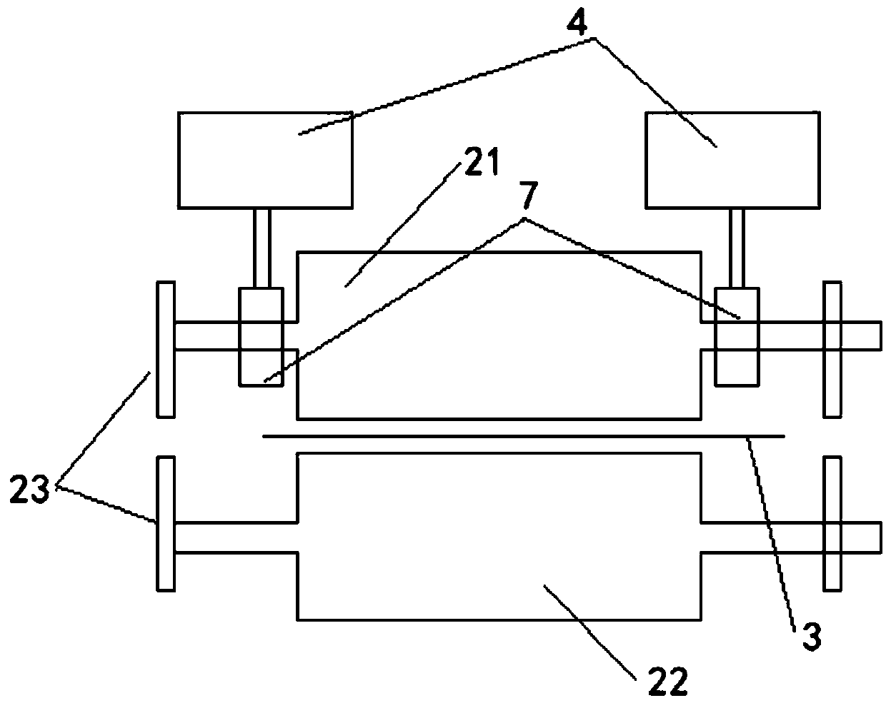 On-assembly-line sheeting machine for operation towels