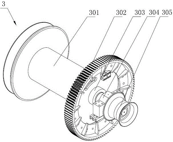 Hydraulic towing machine device