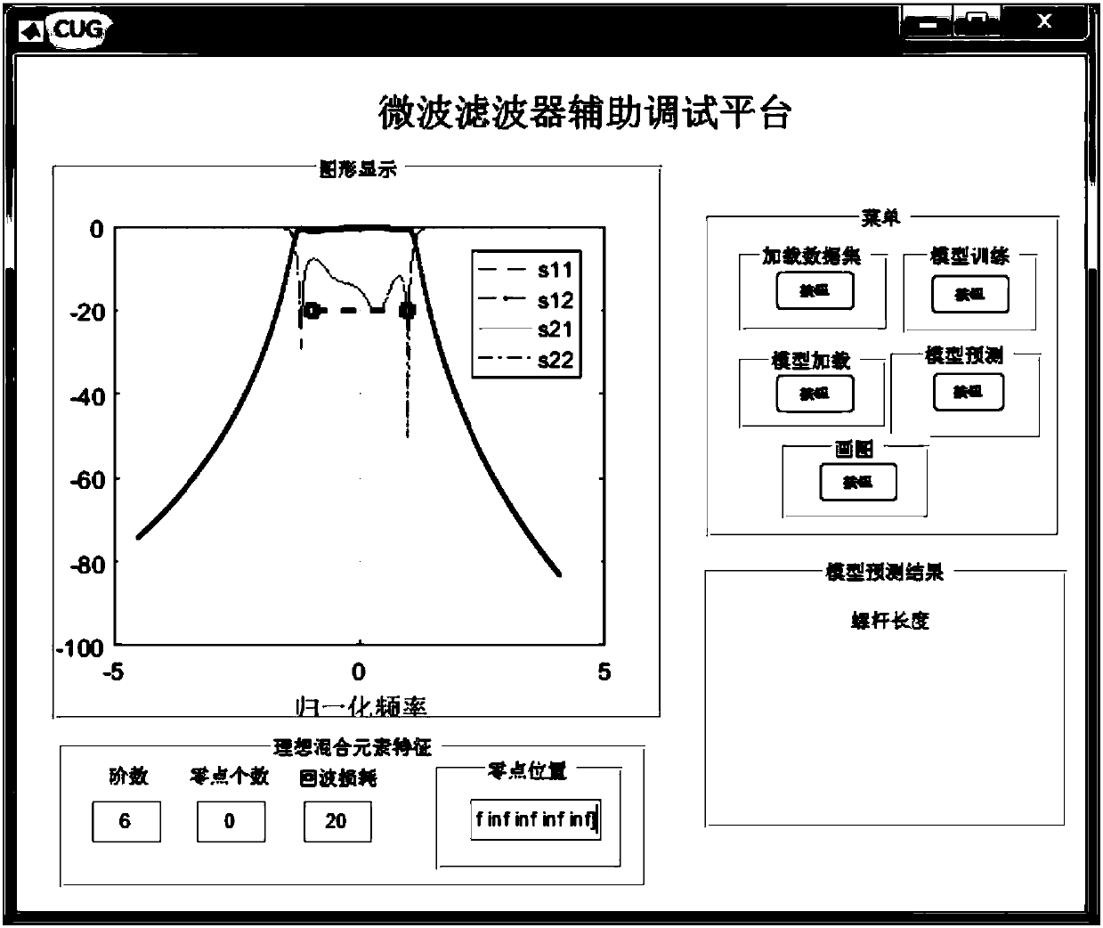 Auxiliary debugging method and equipment for microwave filters and storage equipment