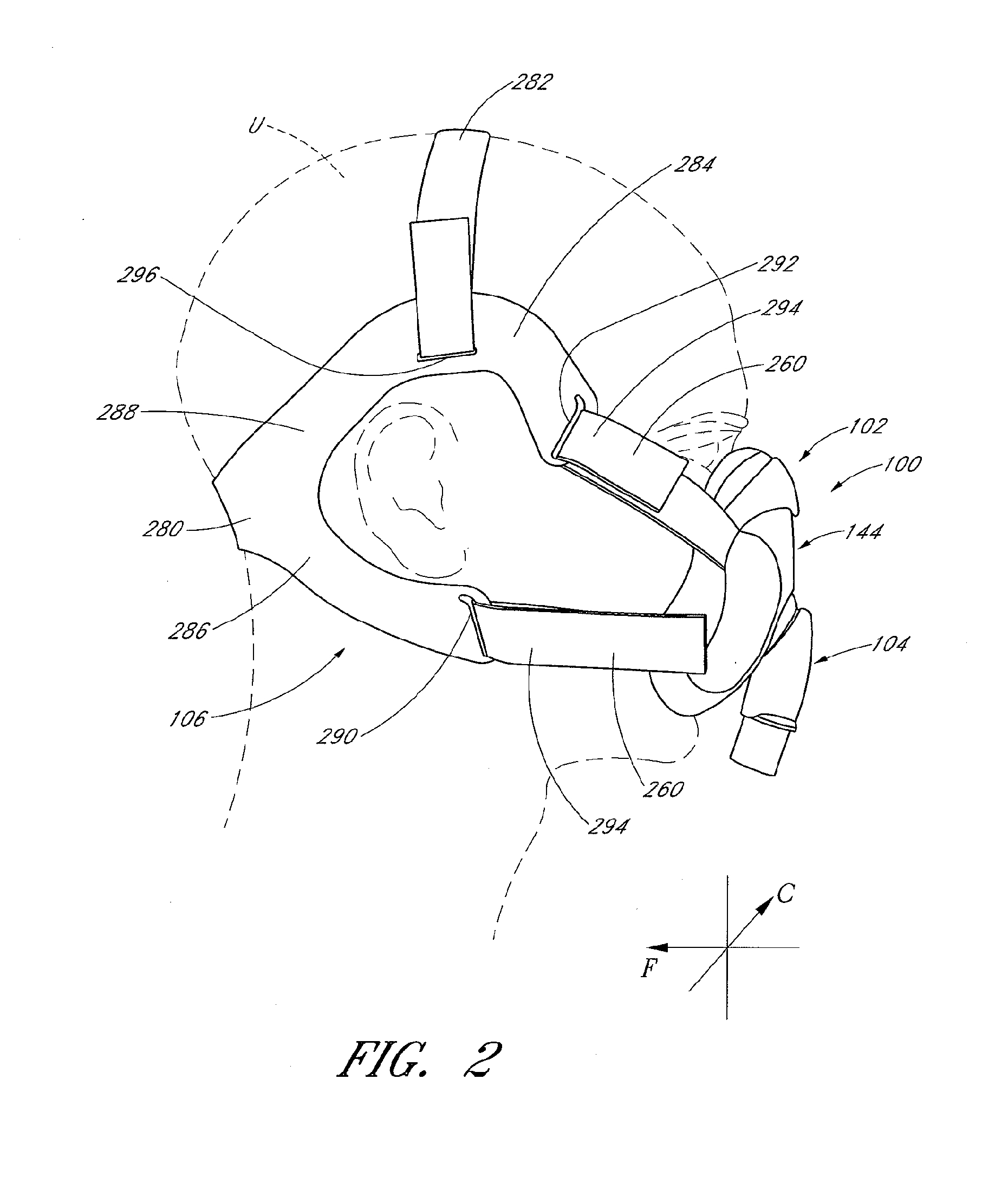 Interface comprising a rolling nasal bridge portion