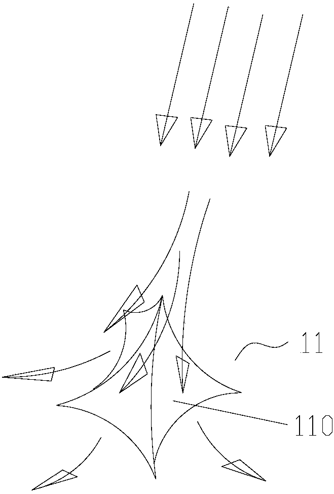 Flow guide structure, air outlet panel, large air outlet frame and air conditioner