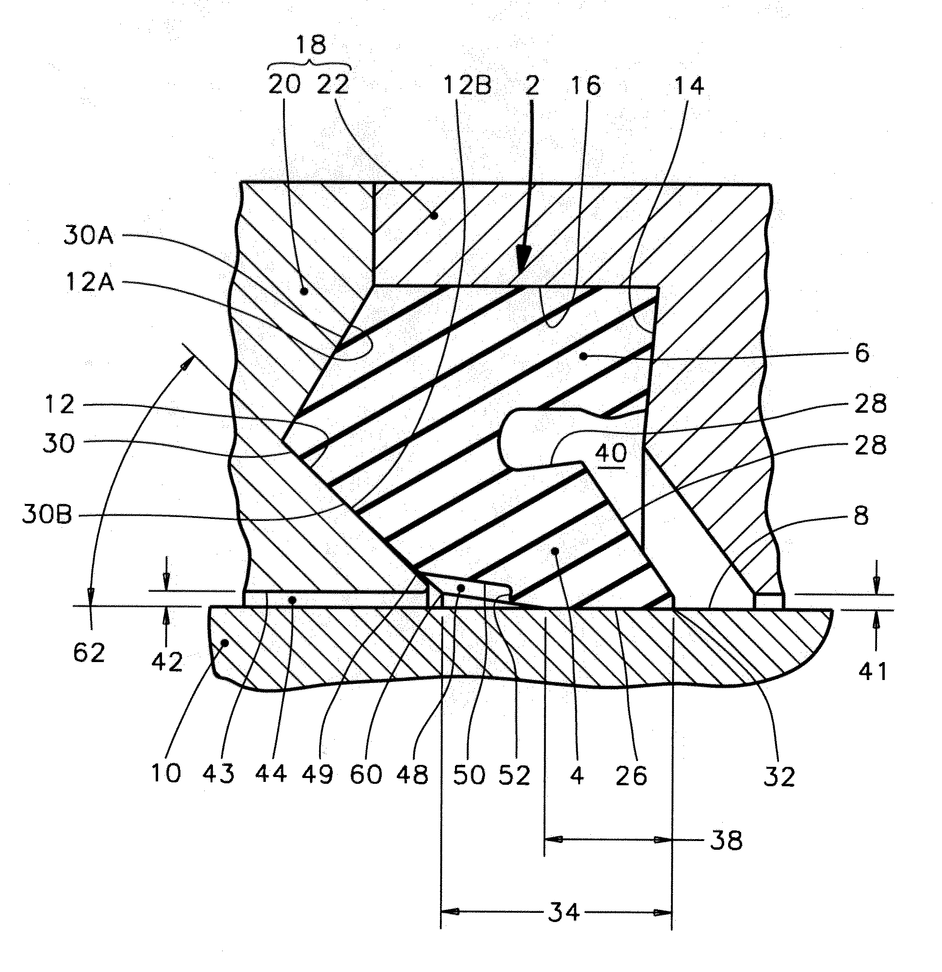 Rotary seal with supported inlet