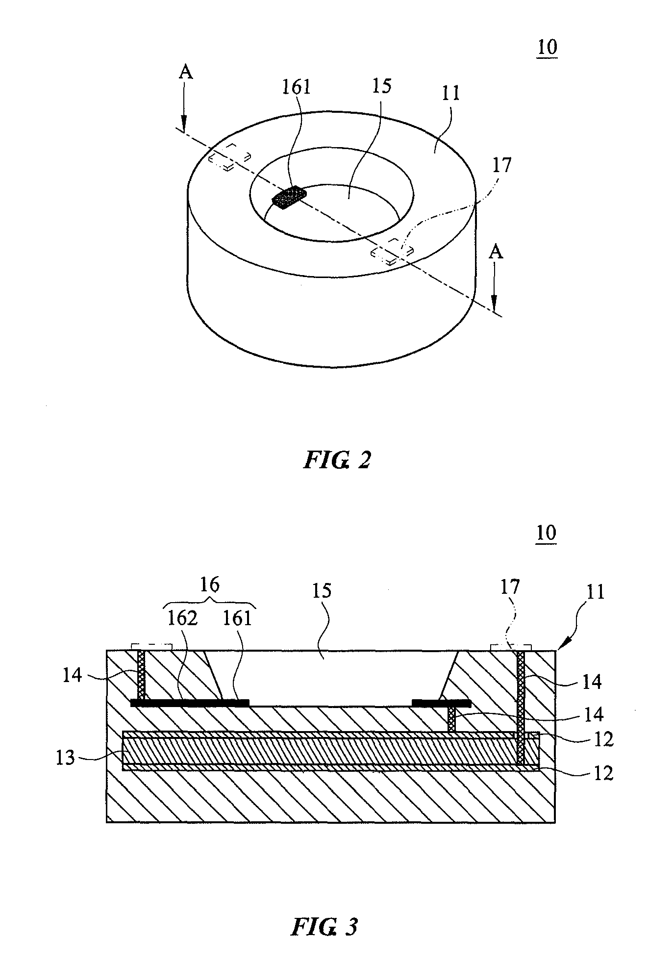 LED Base Structure with Embedded Capacitor