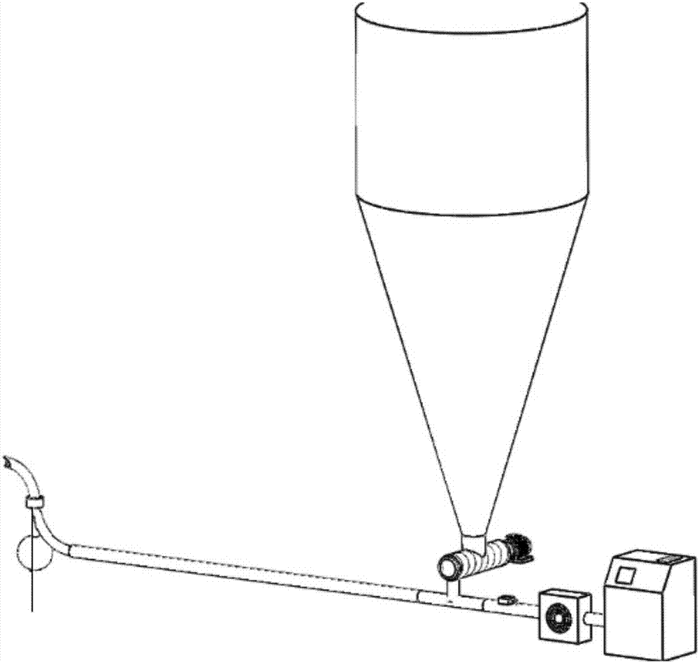 Sonar technology-based large water body pneumatic intelligent feeding system