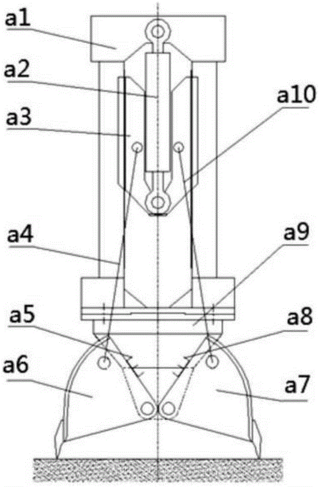 Grab bucket of continuous wall