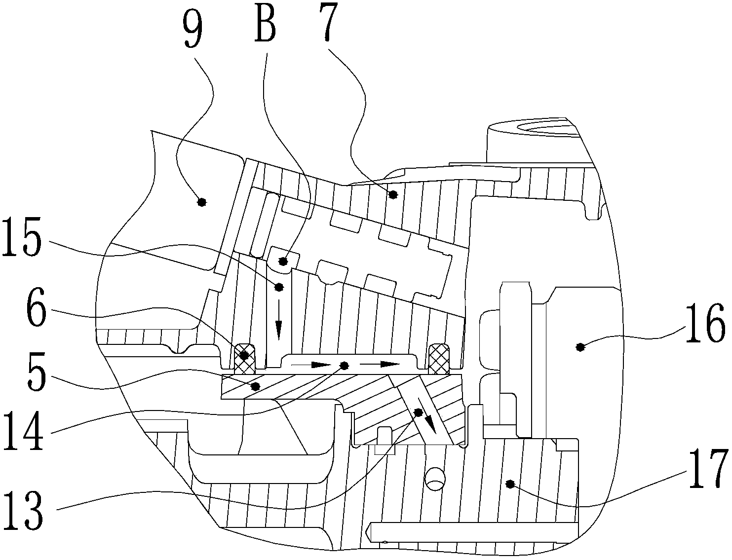 Control oil line of variable valve timing system