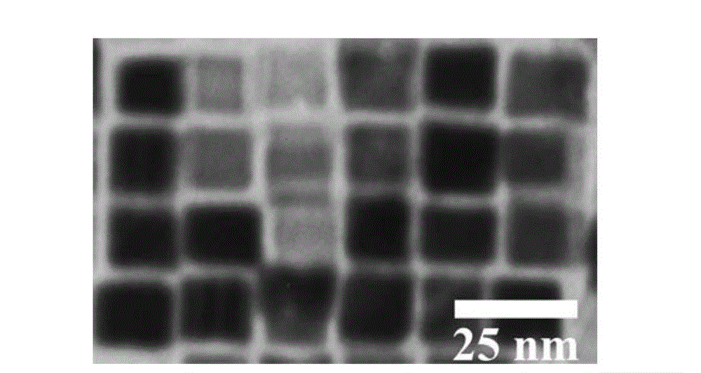 Synthesis method for rock salt mine MnS nano-cuboid superlattice