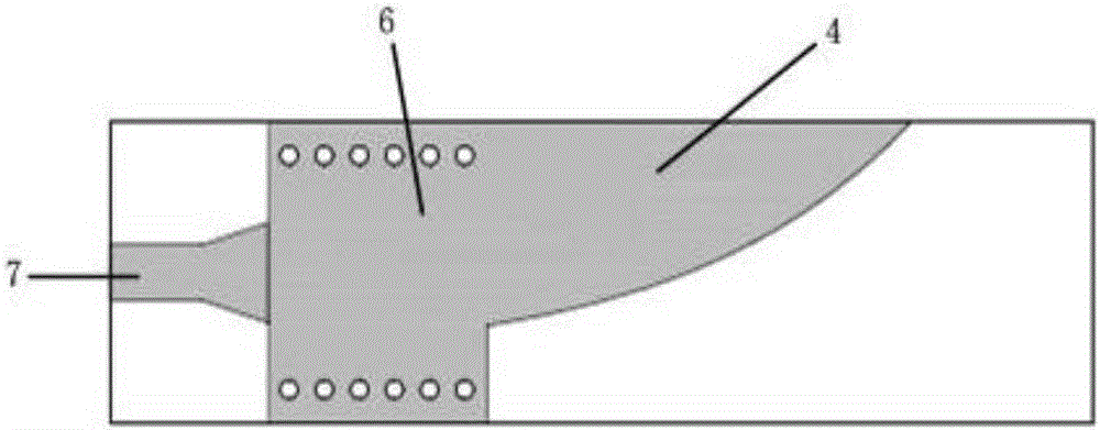 Broadband high gain Vivaldi antenna for loading grooved dielectric-slabs