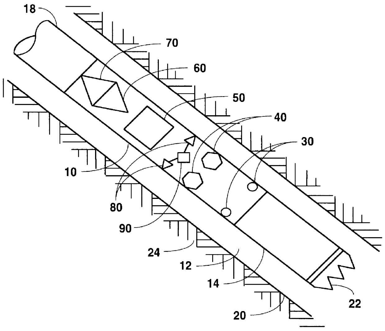 Method and apparatus for determining the shape of an earth borehole and the motion of a tool within the borehole