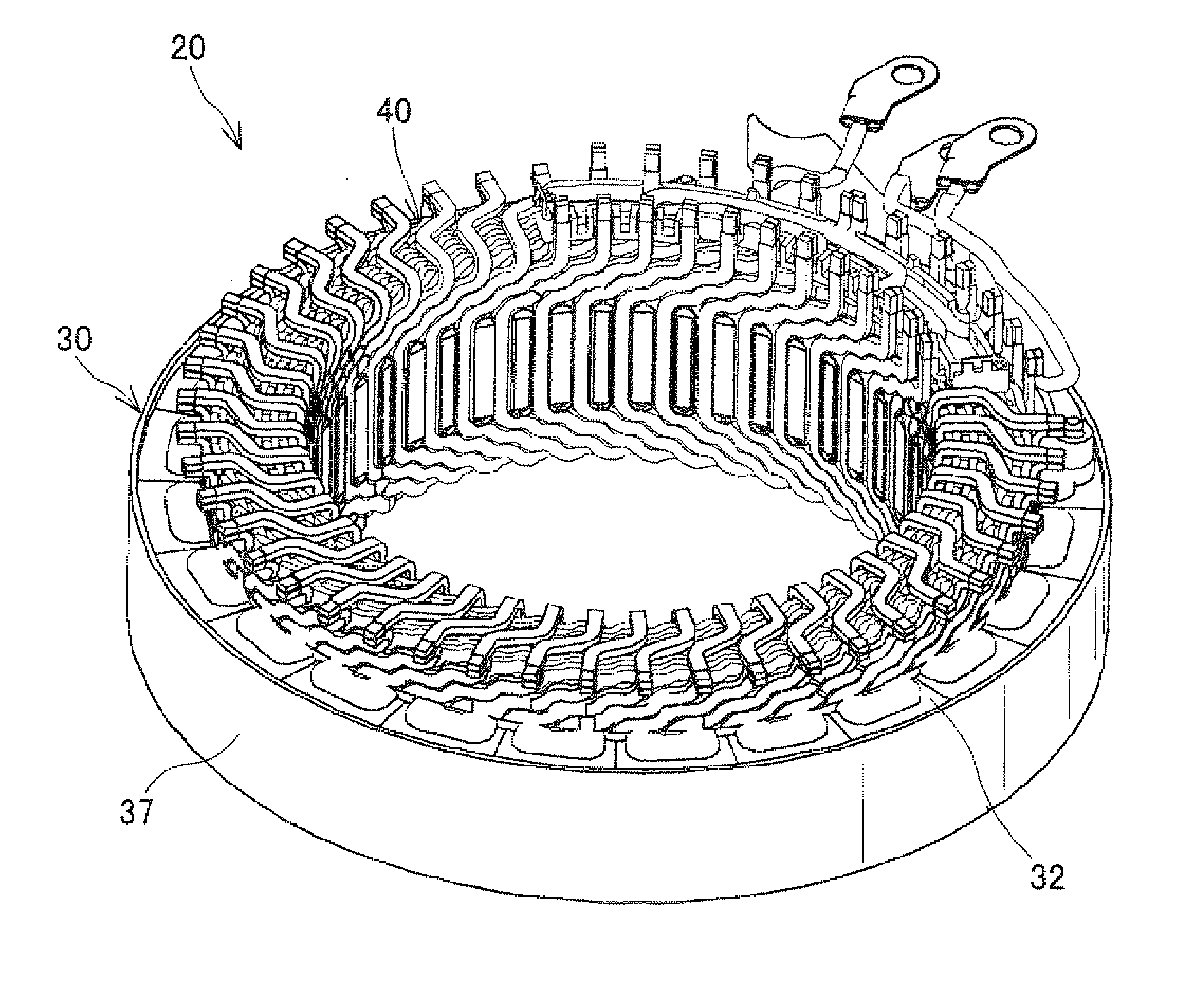 Stator for electric rotating machine