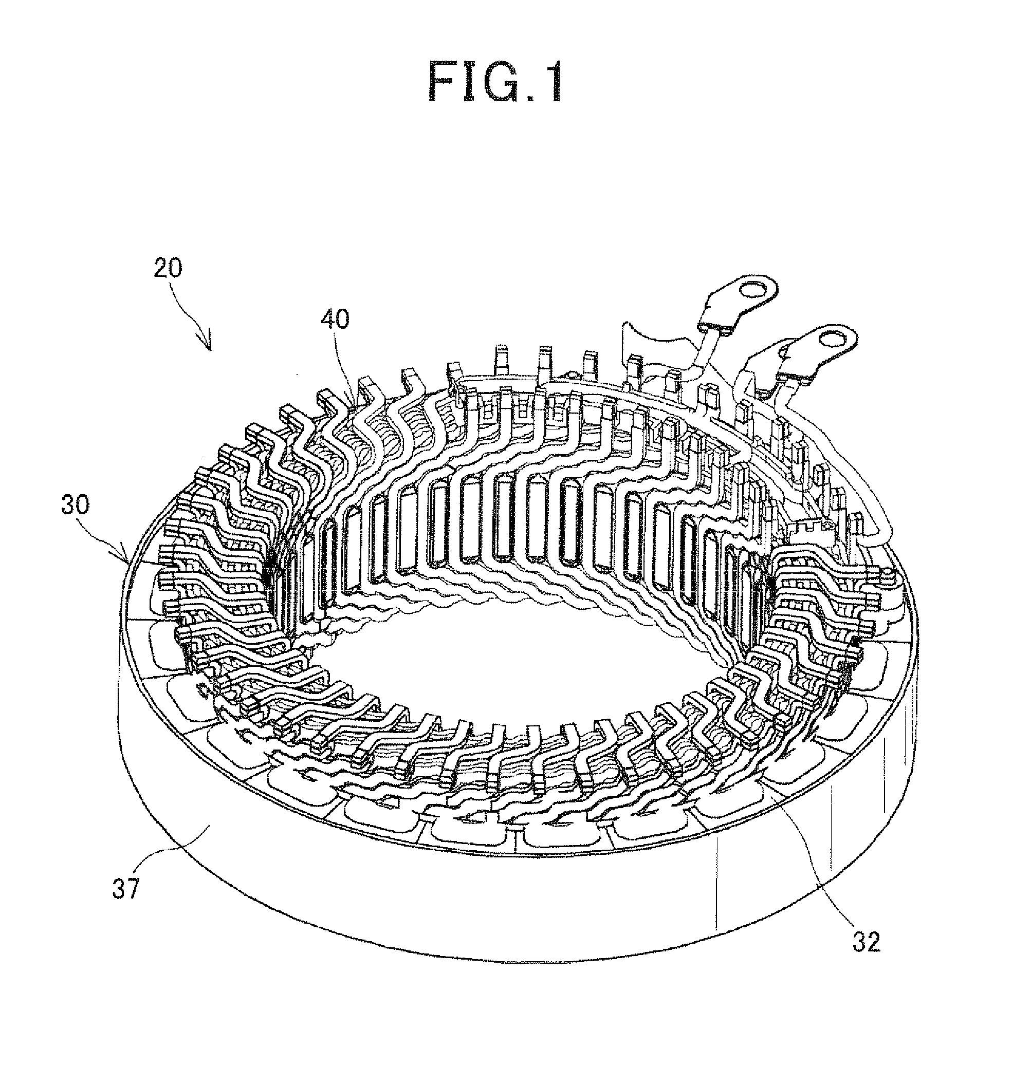 Stator for electric rotating machine