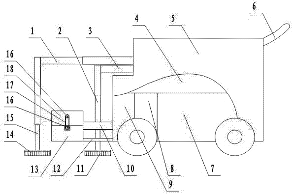 Automatic cleaning mop mopping machine