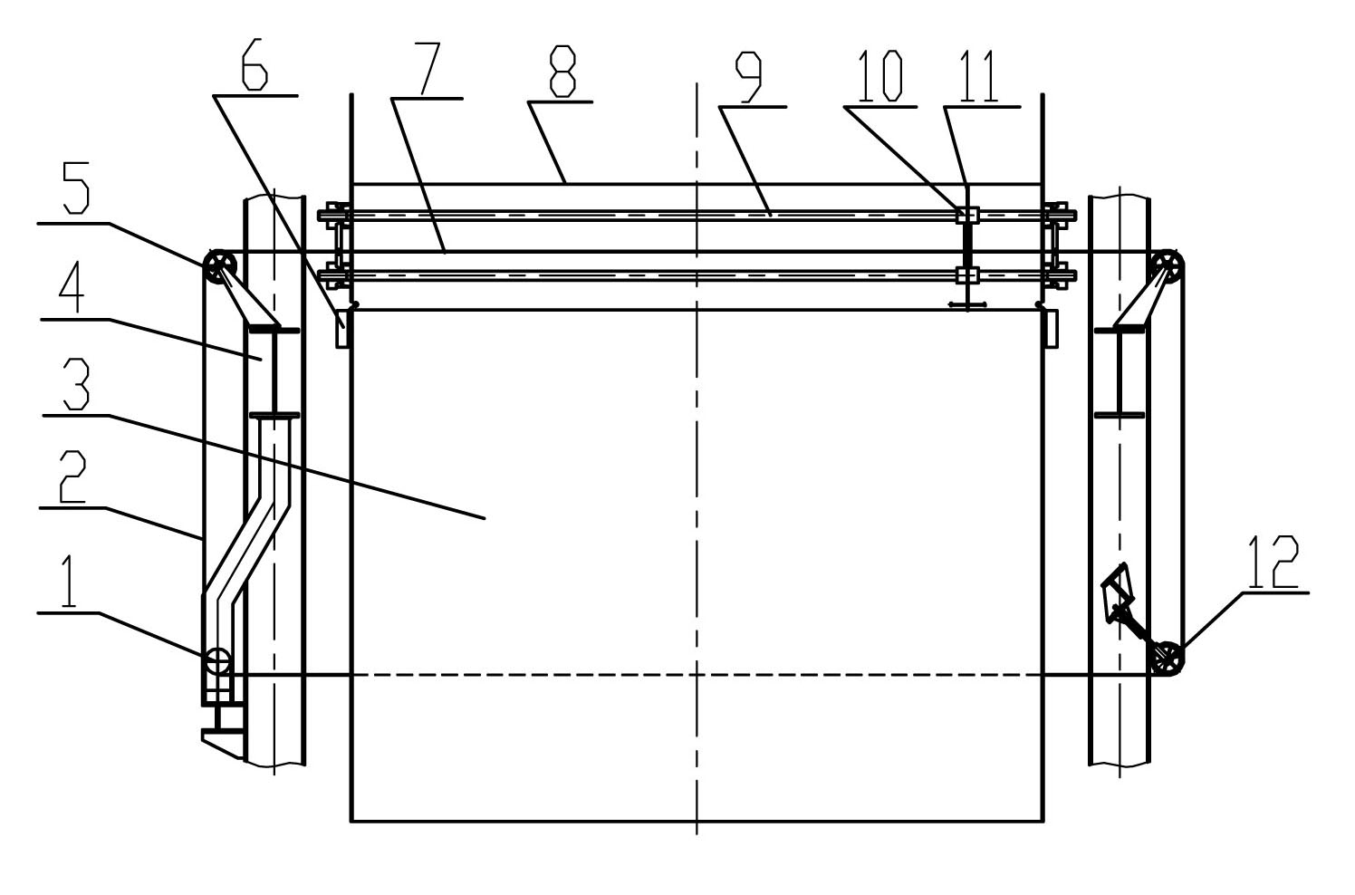 Grate distributing hopper with automatic swiping device