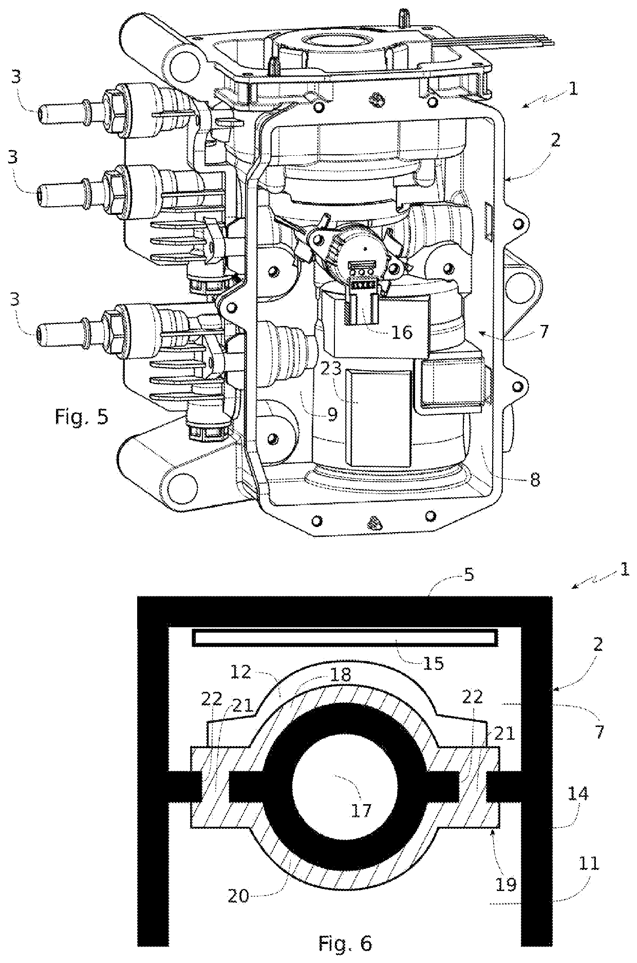 Reducing agent metering module with heat transfer coating