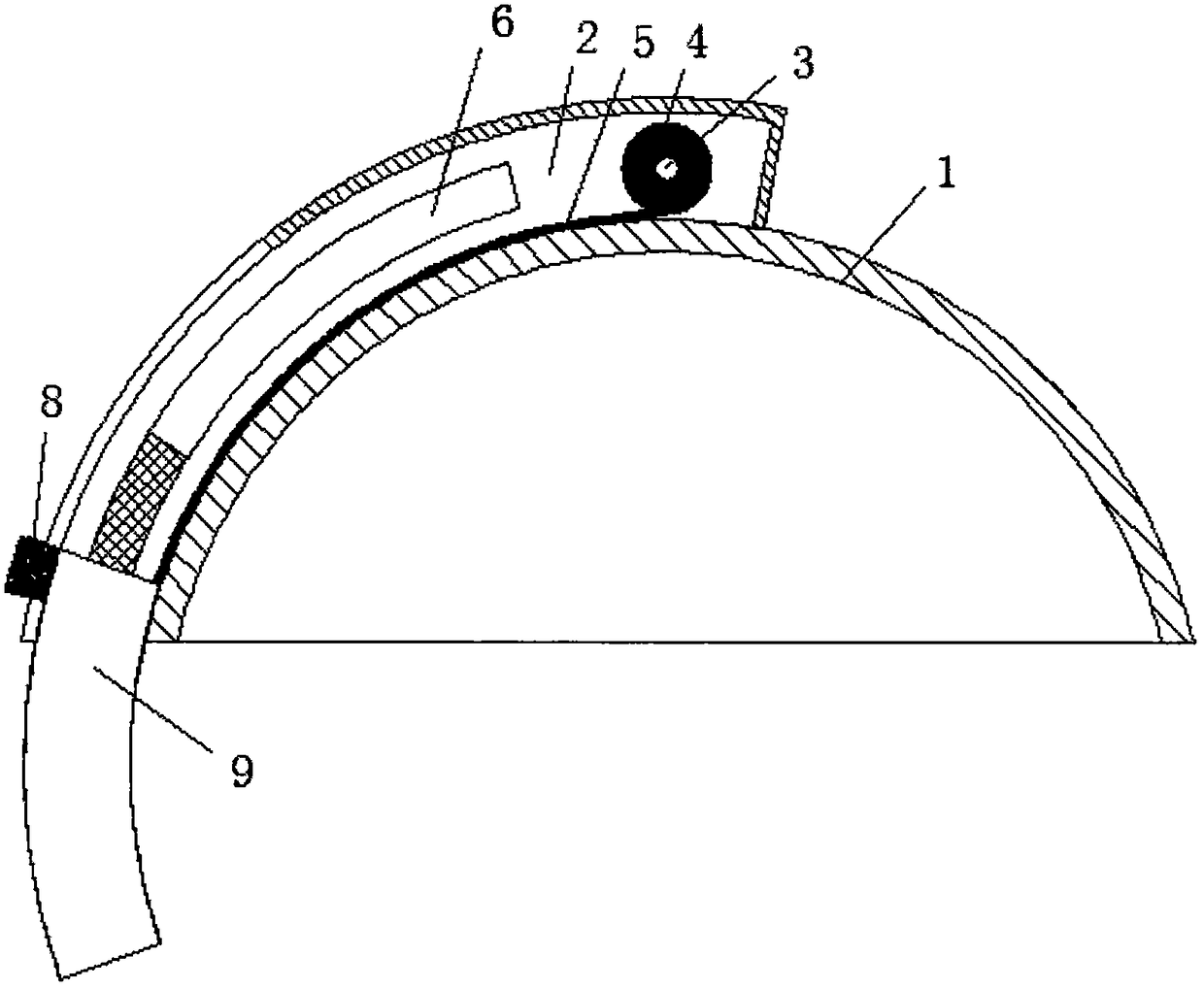 Night vision device based on helmet