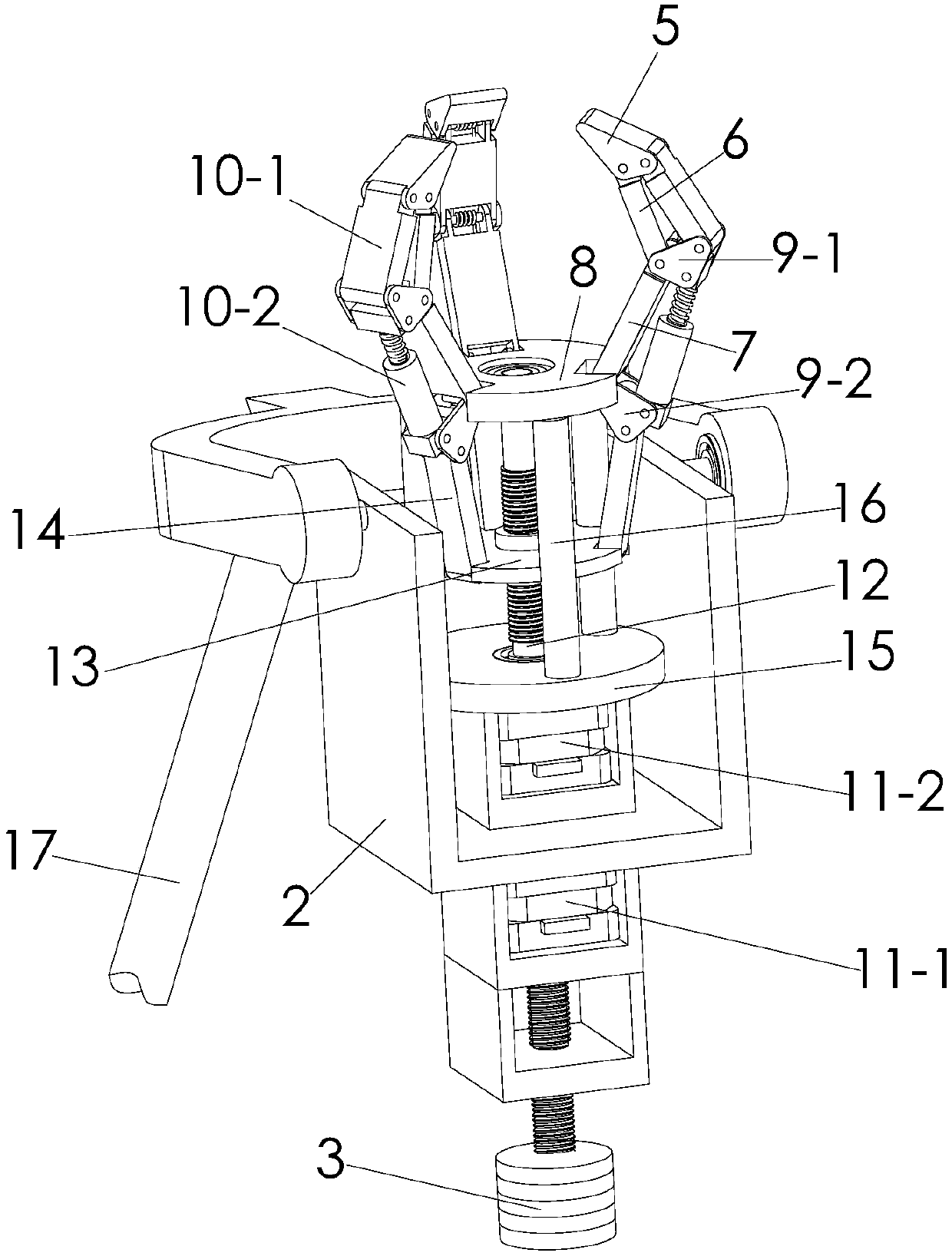 Gravity self-stabilization picking machine