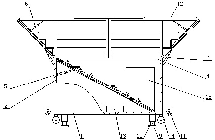 Container building composed of prefabricated box panels