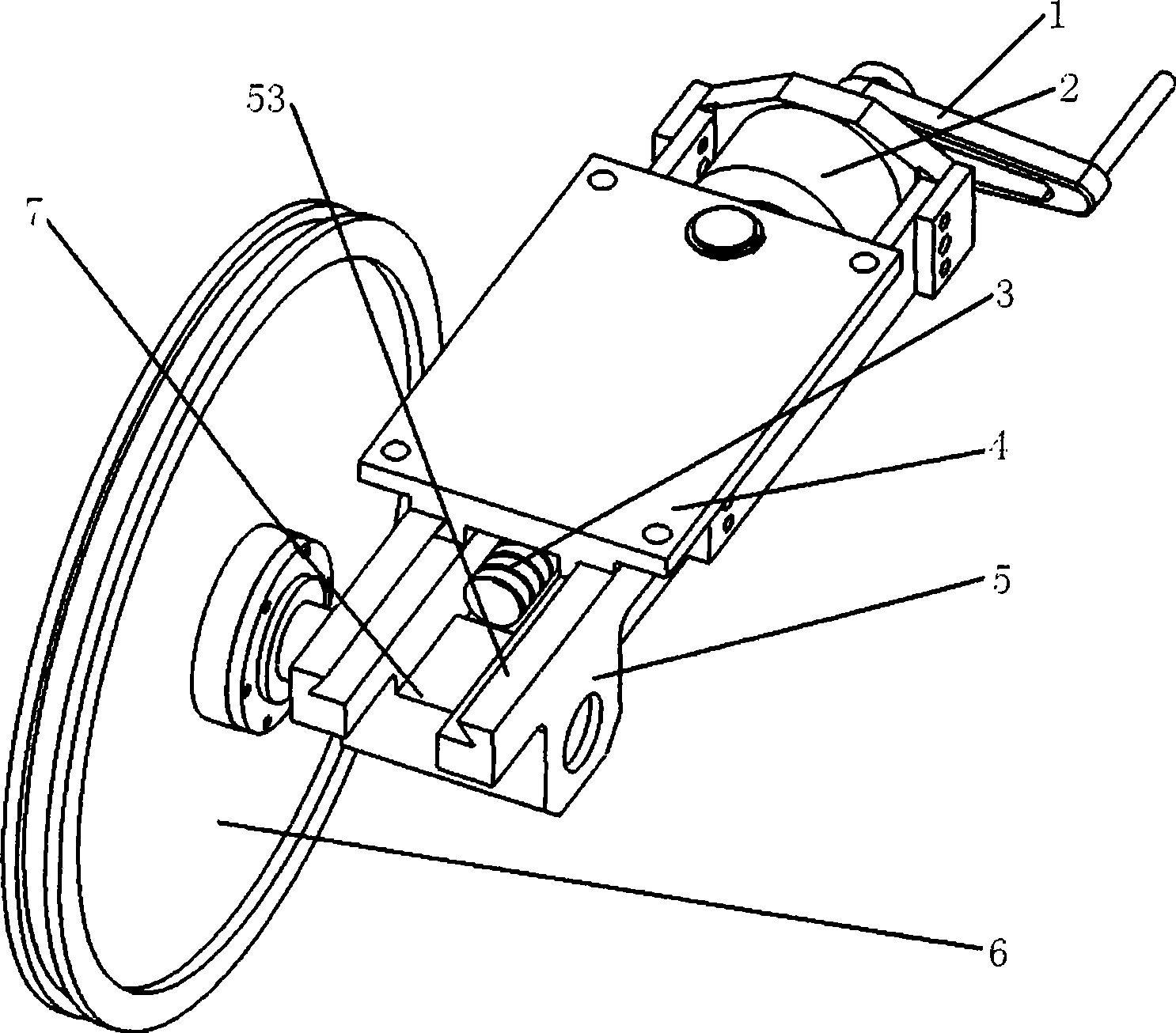 Tension device of underwater diamond rope saw