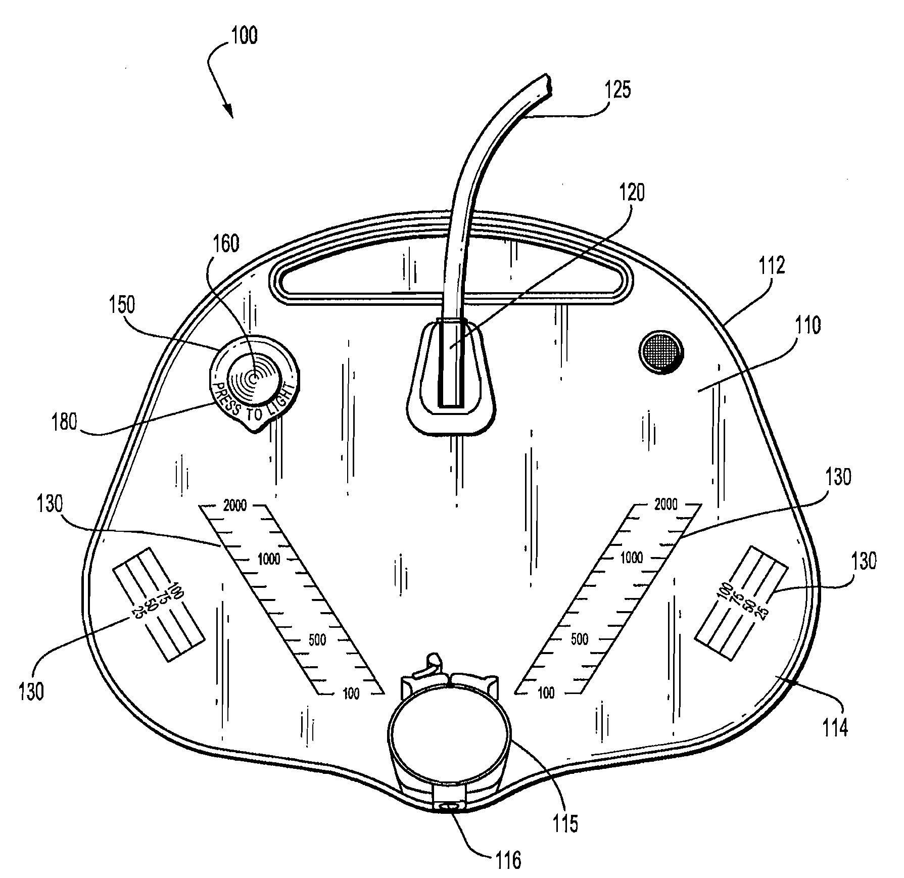 Illuminated fluid collection bag