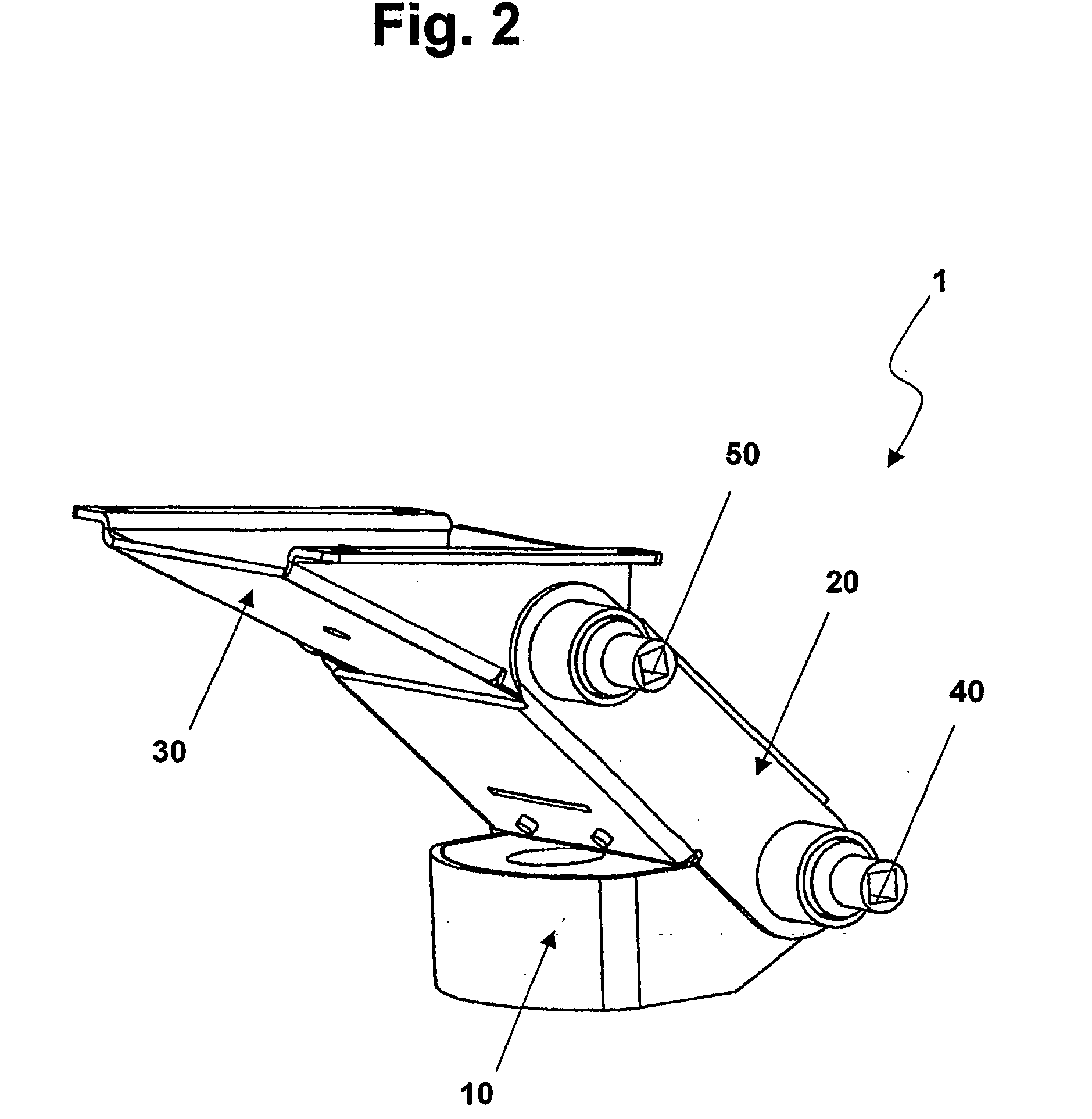 Mobile joint with several stable positions, suitable for use in furniture