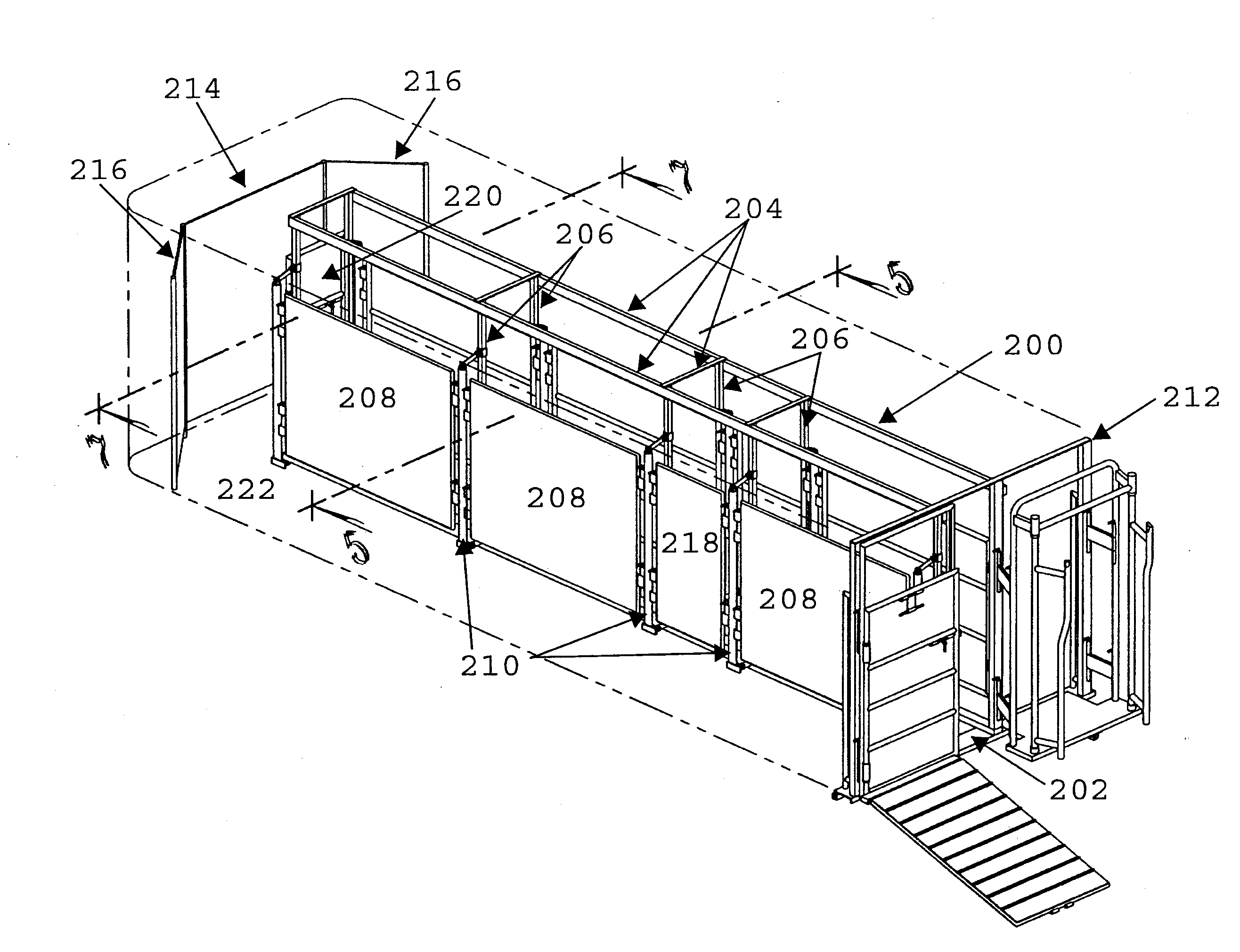 Livestock Trailer Corral Assembly