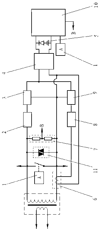 Overvoltage protection method and device of current transformer