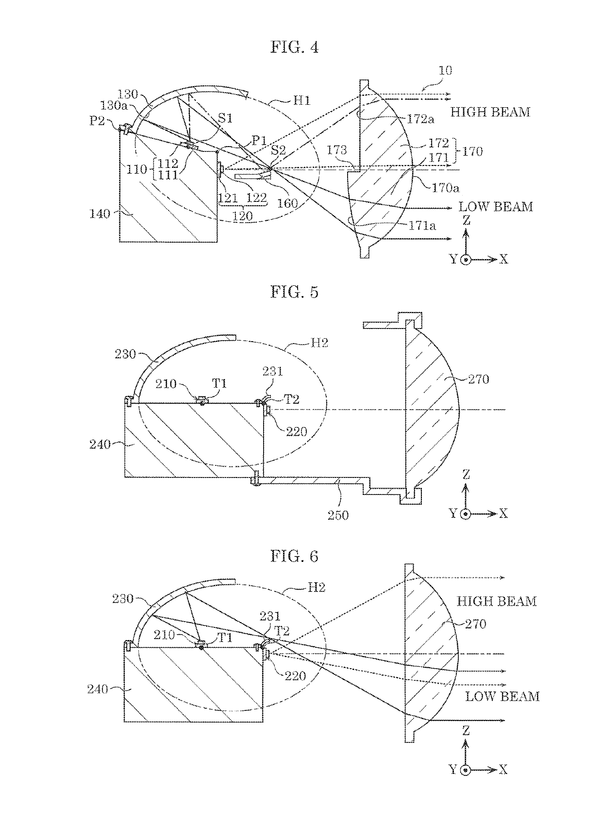 Moving-body lighting device and moving body