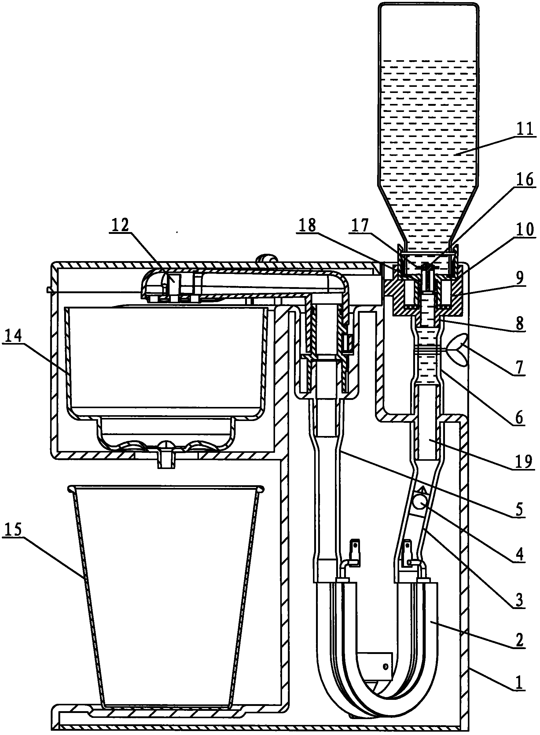 Coffee maker without water tank