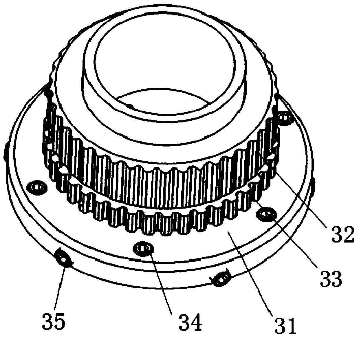 Device for adjusting rear intercept of lens and camera