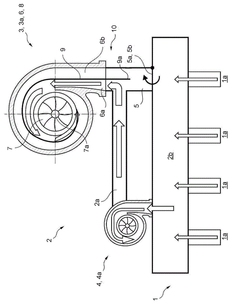 Supercharged internal combustion engine with exhaust-gas turbochargers arranged in series and method for operating an internal combustion engine of said type