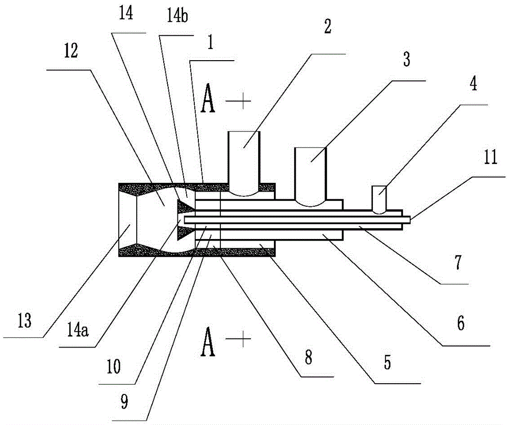 Combusting device for low nitrogen combustion of classification pre-mixed swirling flow