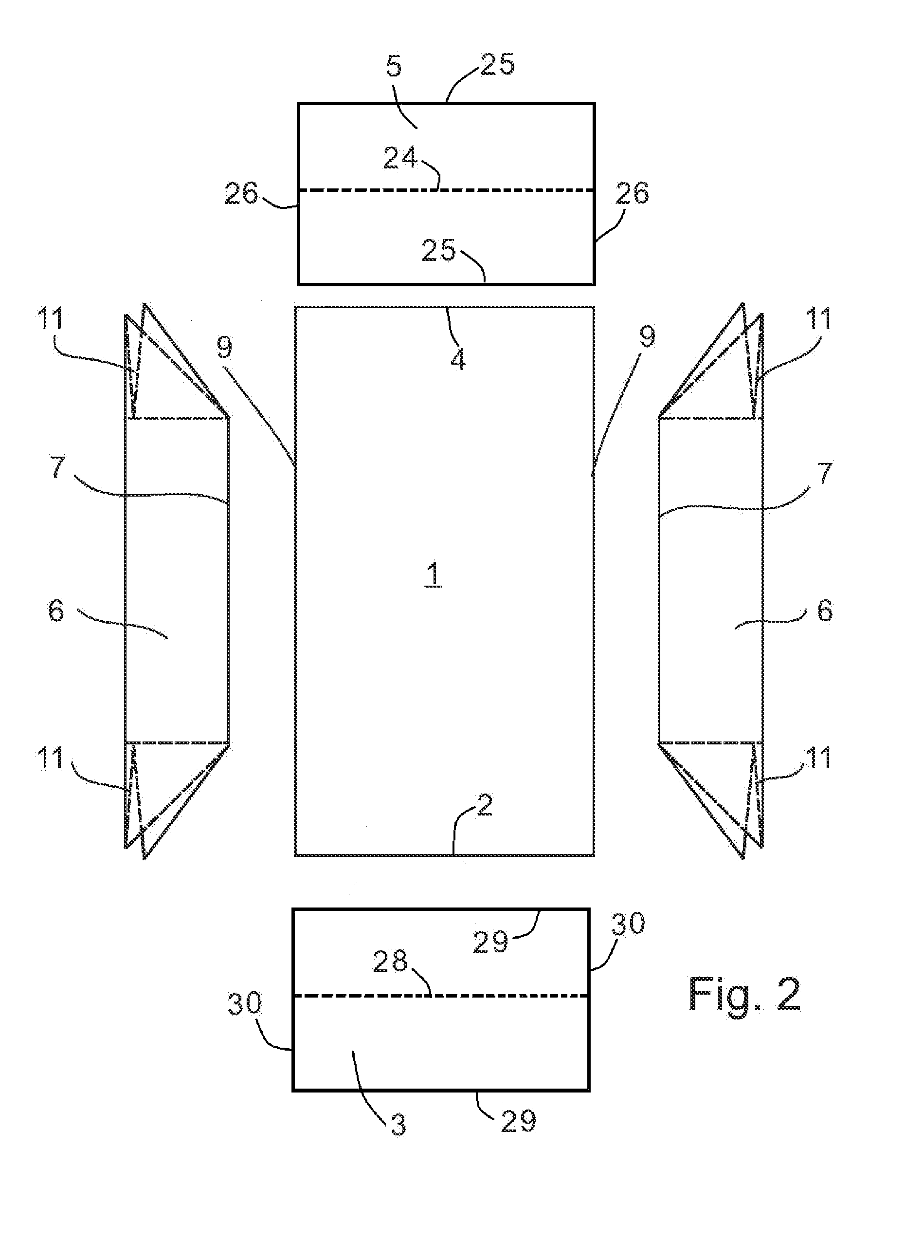 Stand-up bag of a weldable foil for holding pourable contents